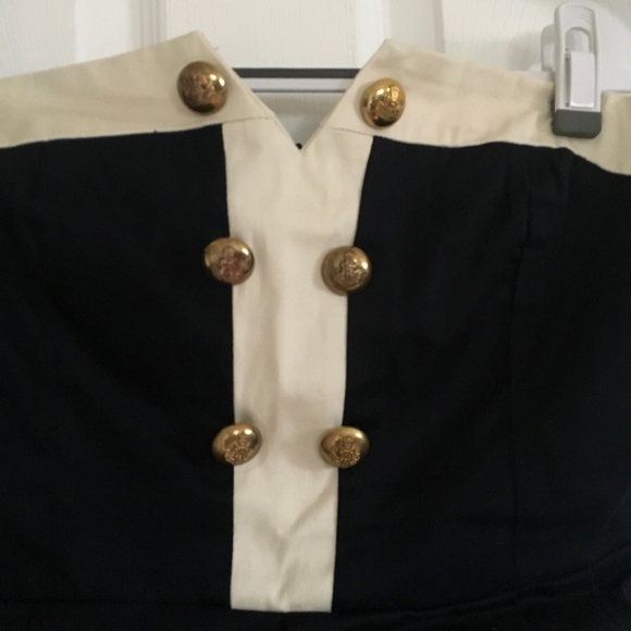 Strapless Nautical Style Mini Dress - Picture 3 of 3